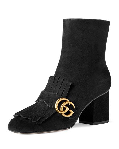 gucci marmont suede 75mm ankle boot black|Gucci boots vsco.